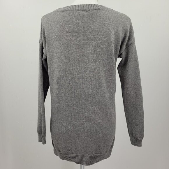 Maison Jules Voila! Oversized Grey Crew Neck Sweater - Picture 4 of 10